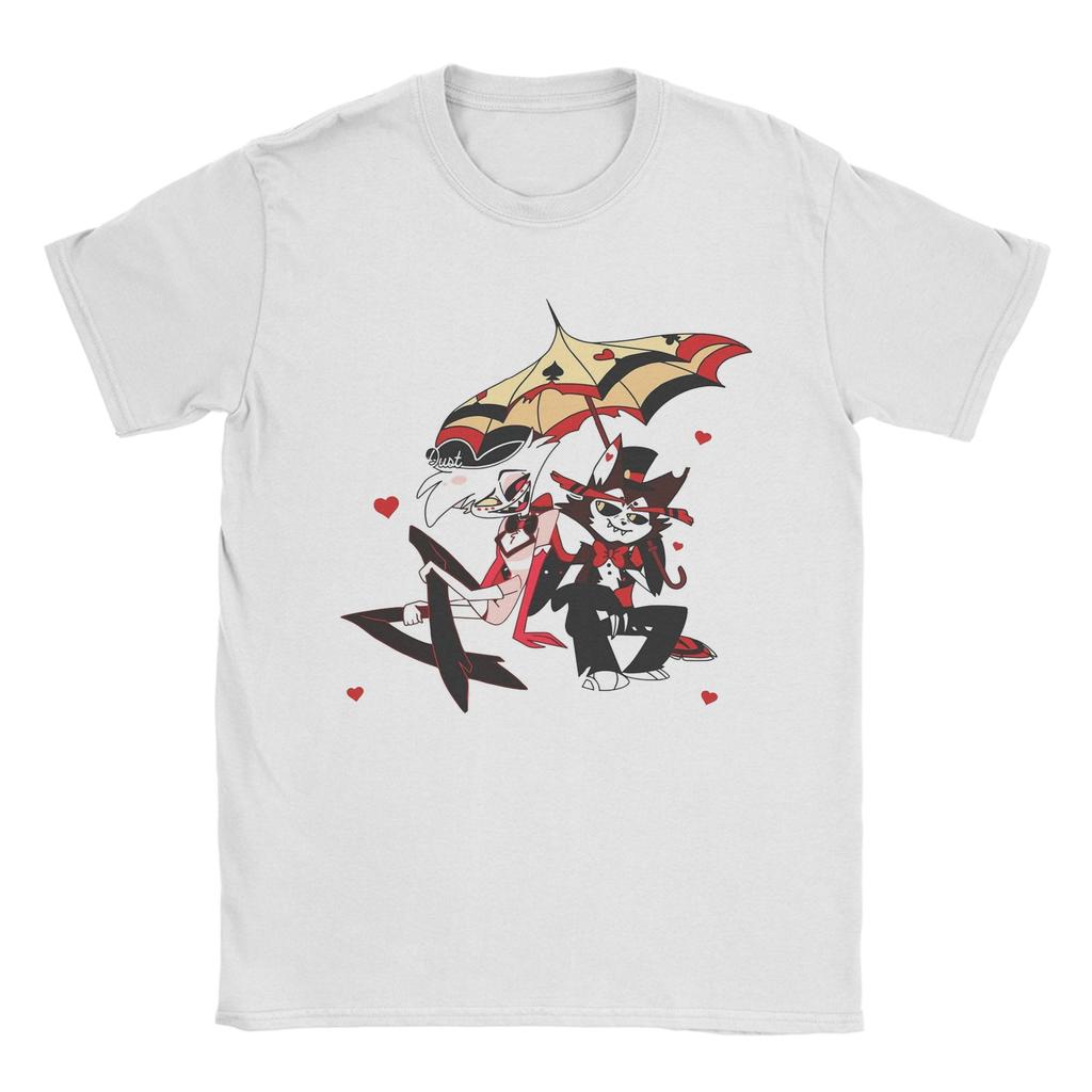 Hazbins Hotels Angel Dust X Husk Loser T Shirt Men's  Cotton Vintage T-Shirt Crew Neck  Tees Short Sleeve Clothes 4XL 5XL