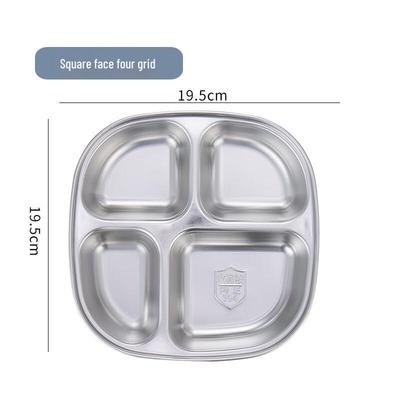 Kids 304 Stainless Steel Divided Meal Tray