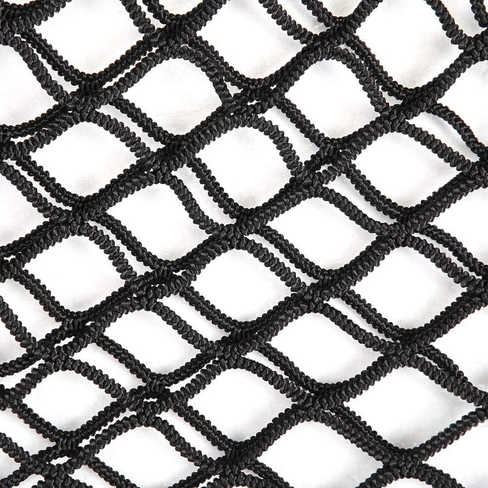 Aramox Car Rear Trunk Cargo Net, Trunk Elastic String Cargo Luggage Storage Double Layer Design Net Mesh for