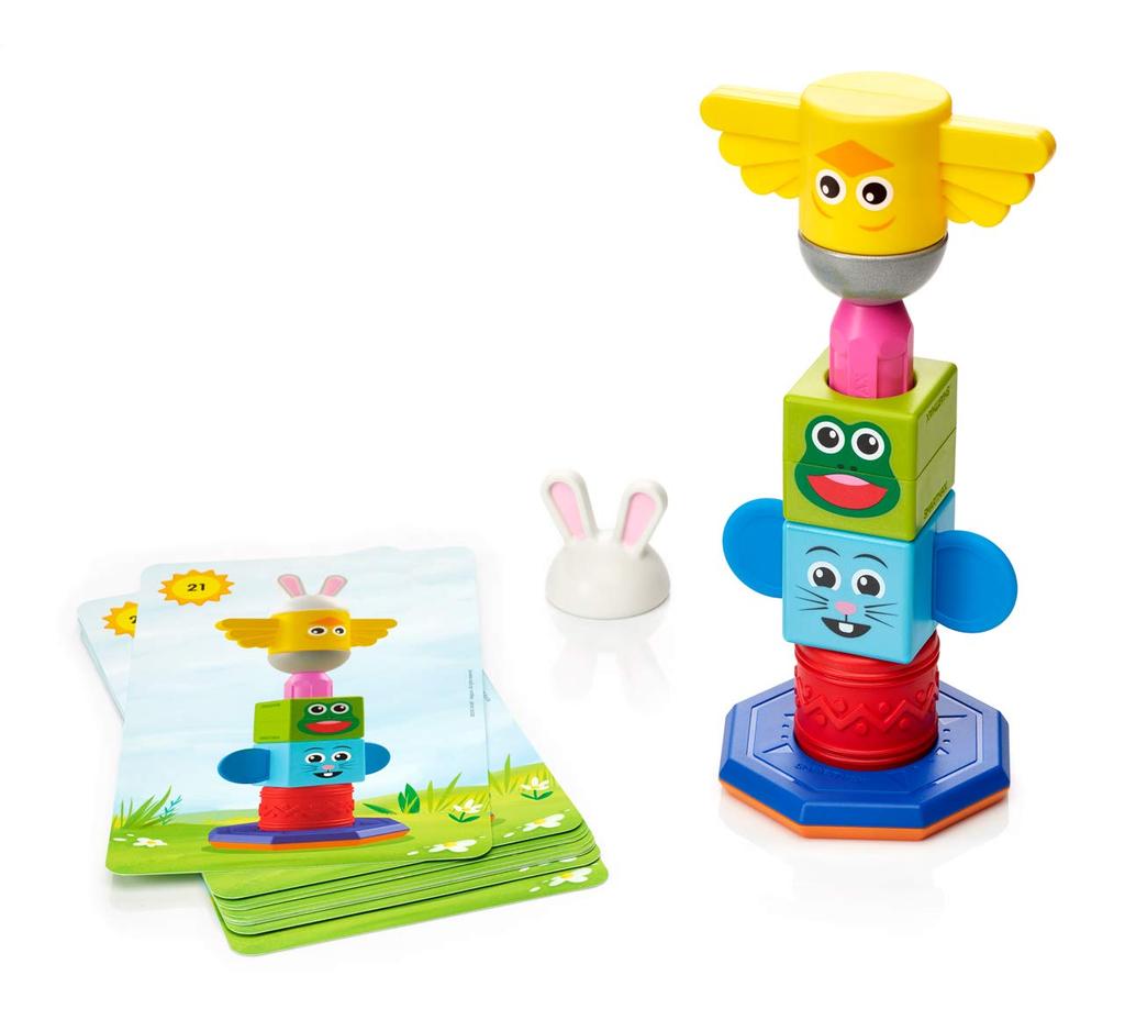 Smart Max Kleinkindtier-Totem, das erste magnetische Spielzeugtier für Kleinkinder, mit Herausforderungskarte, 8 Teile SMX230 Originalprodukt