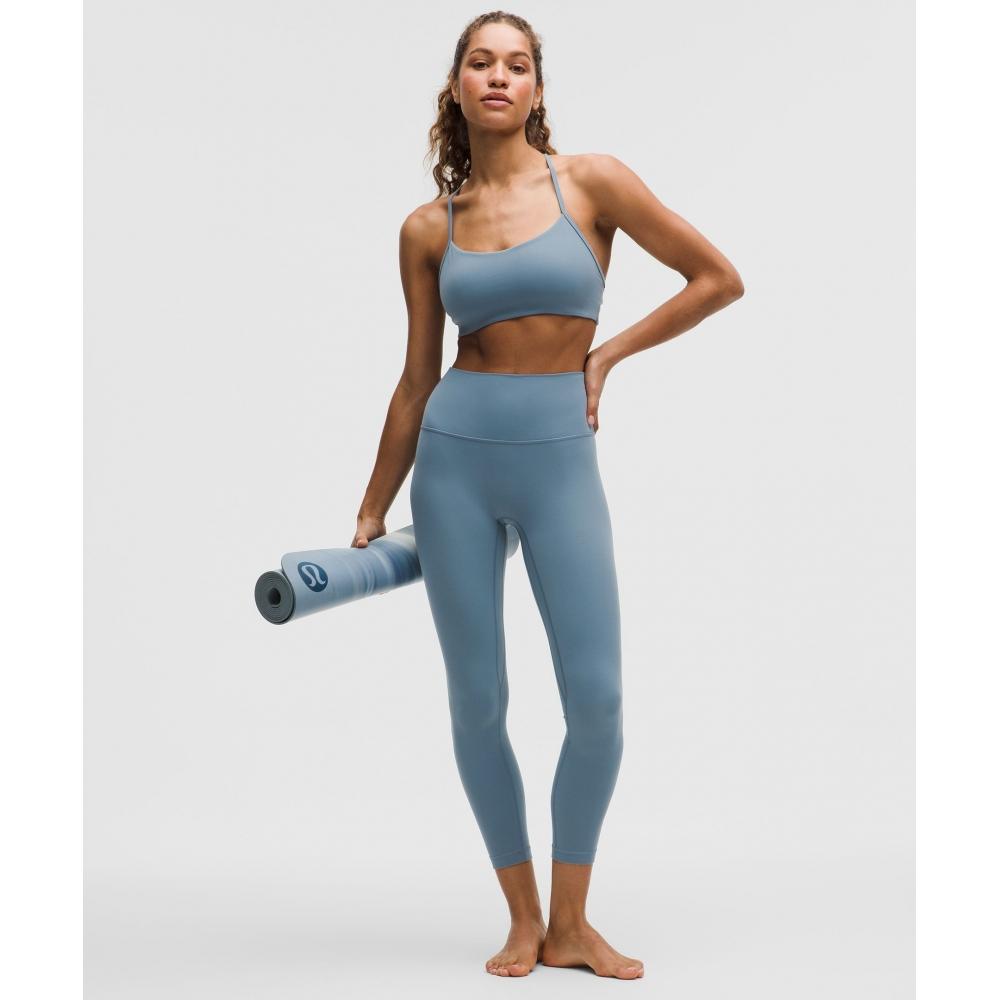 Lululemon Flow Y BrA Light Support  A B Cup  Evolve Steel Blue