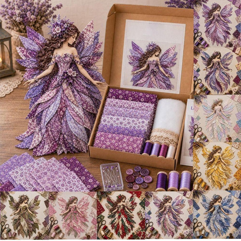 Handmade Patchwork Fairy Kit Step By Step Guide Patchwork Craft Kit Fairy Sewing Kit Home Decor