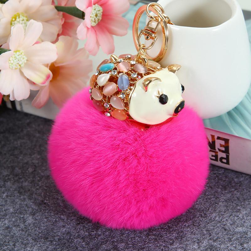 Uroczy breloczek do kluczy w stylu koreańskim z uroczą świnką, idealny na specjalne okazje