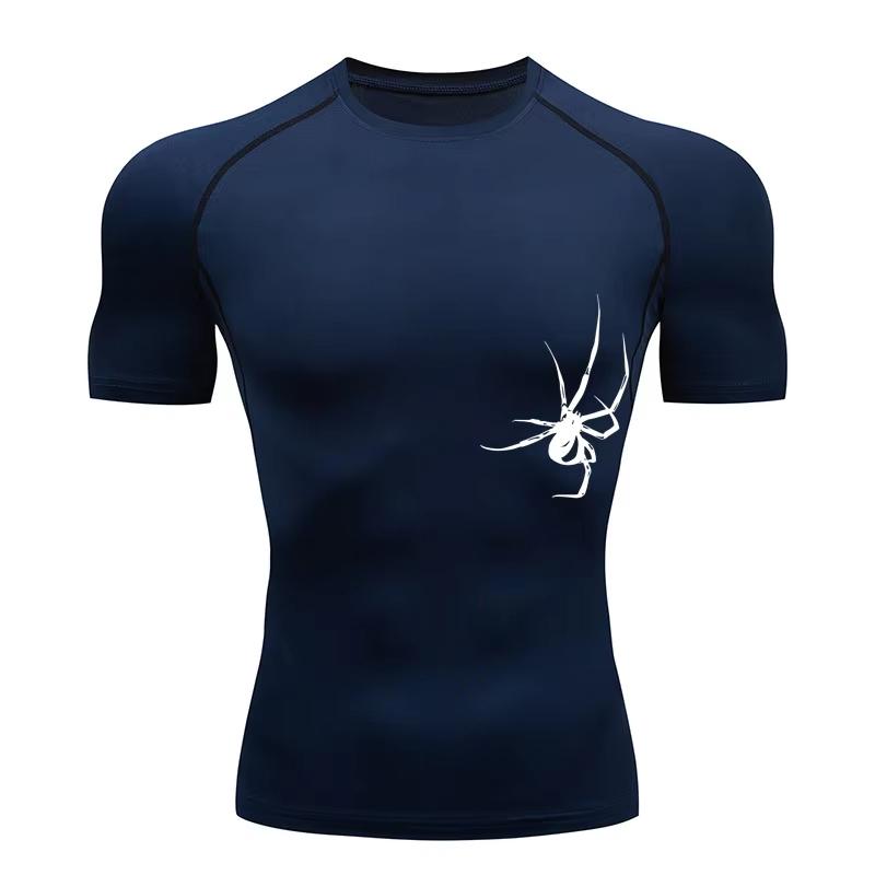 Men's T-shirt Men Running Sport T Shirt Men Compression Fitness Tops Tee Quick DryTight Training Gym Sport Running Shirts