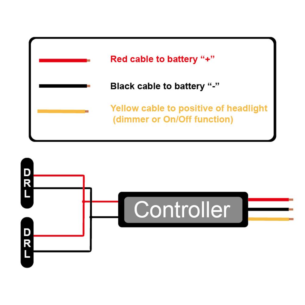 12V-24V Car LED DRL Controller Waterproof Universal Day Light Controller LED Automatic Control for Auto Car Accessories