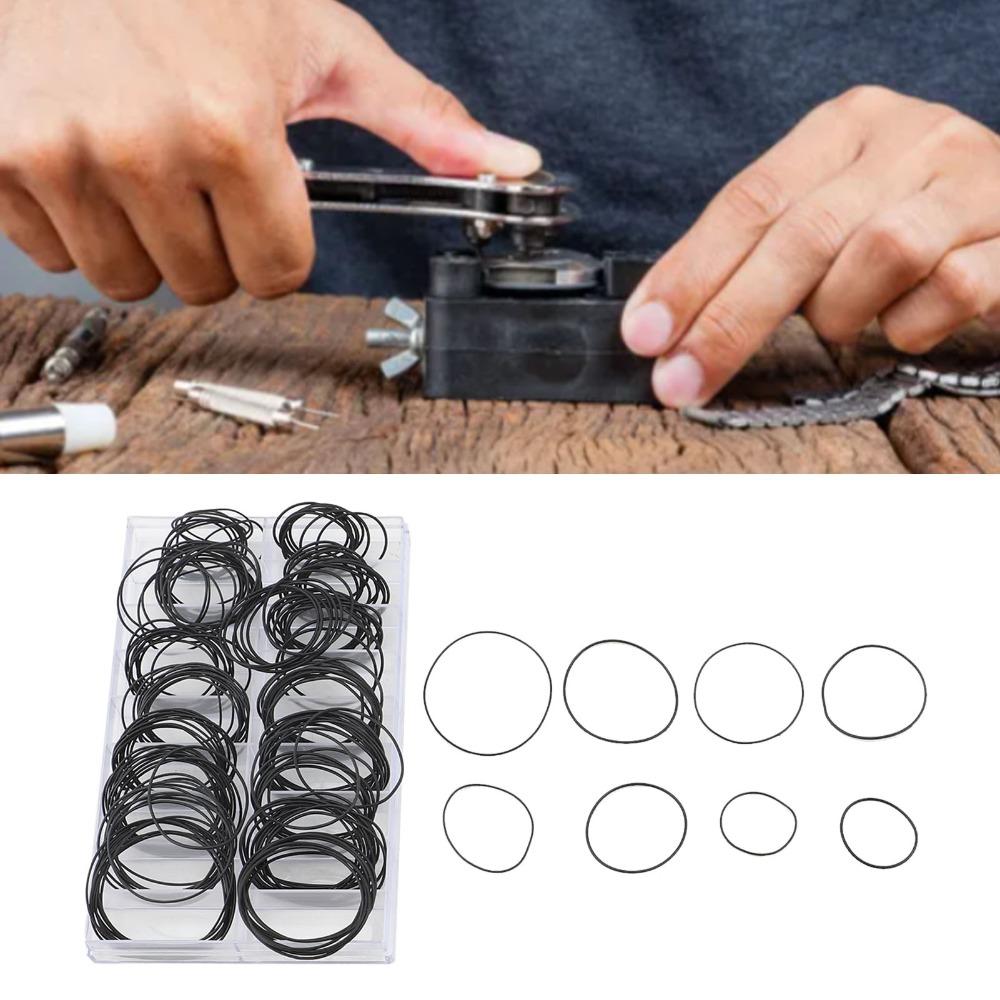 200Pcs 16 To 30mm Sizes Watch Back Gasket Round O Ring Rubber Washer  For Most Watches