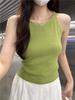 Real Shot, Summer New French Hollow Knitted Sling Vest Women's Backless Slim-fitting Age-reducing Sleeveless Top