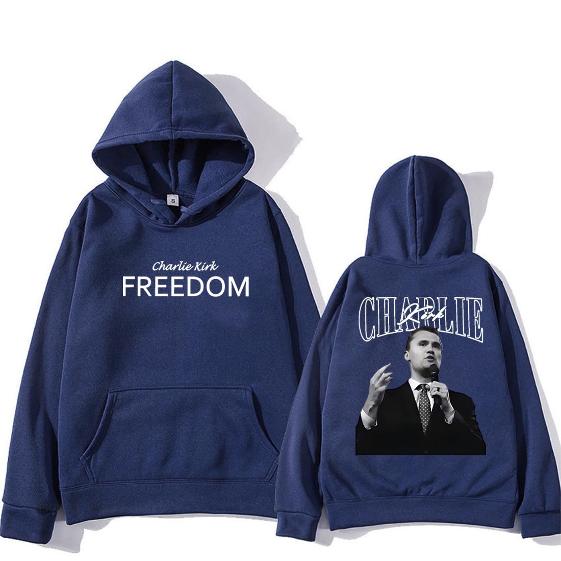 

Justice for Charlie Kirk Freedom Hoodies Men s Harajuku Trend Streetwear hip hop Sweatshirt Fleece Casual Long Sleeve Clothing 3XL