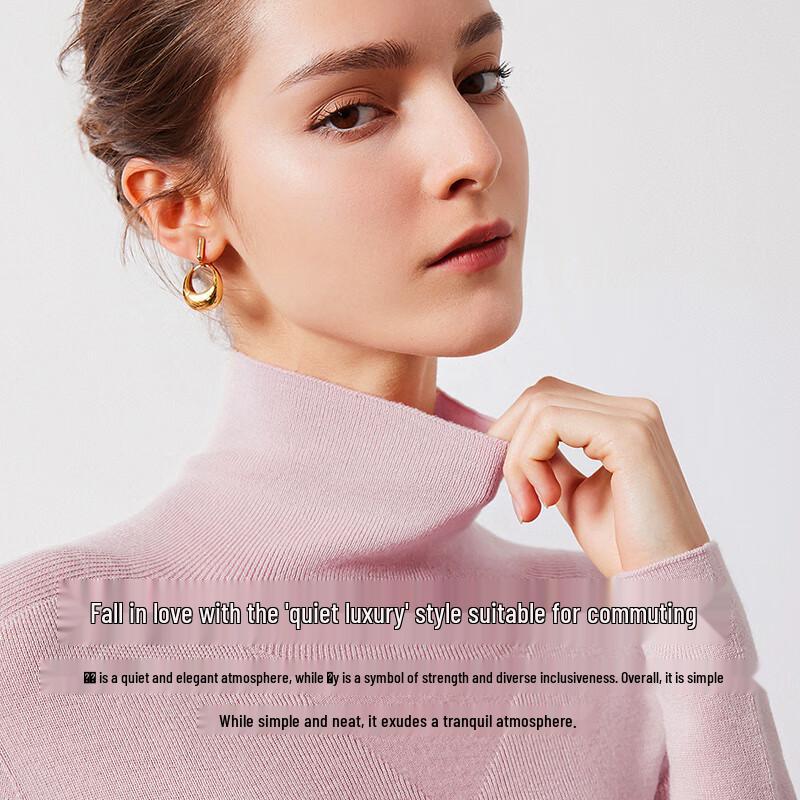 Navigare Women's 100% Wool Turtleneck Sweater