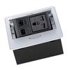 Table Connection Box Conference Room Countertop Desktop Socket Electrical Outlet Strip With 2 Networ