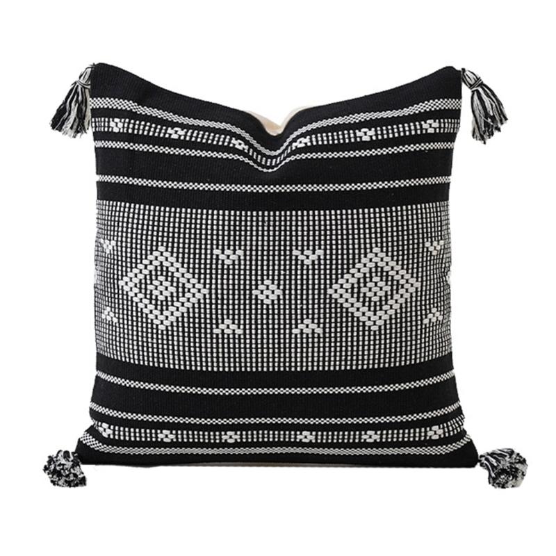 Наволочка Геометрический жаккард Наволочка Хлопок Стирающаяся ткань Чехол для подушки 45х45см Украшение для гостиной 990₽