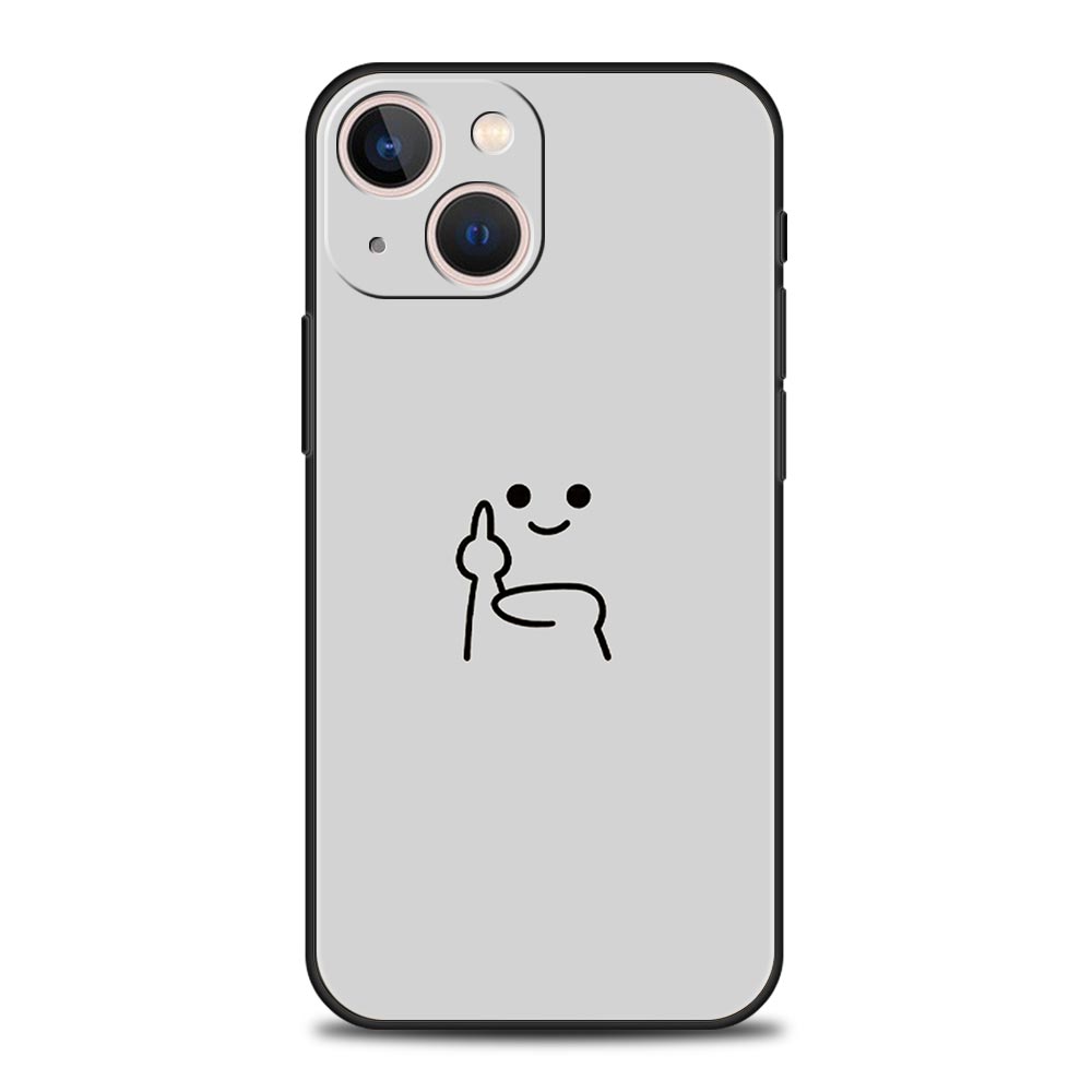 Cute Middle Finger Phone Case For Samsung Galaxy S26 S25 S24 S23 S22 S20 Ultra S21 FE 5G S10 Plus TPU Shockproof Cover