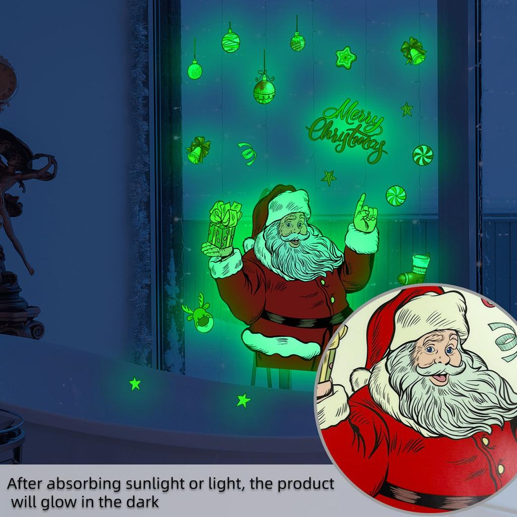Jul Fönsterdekaler 1 Ark Juldekoration Fönsterdekaler Design Lämplig För Jul Nyår Hem Skola Festtillbehör