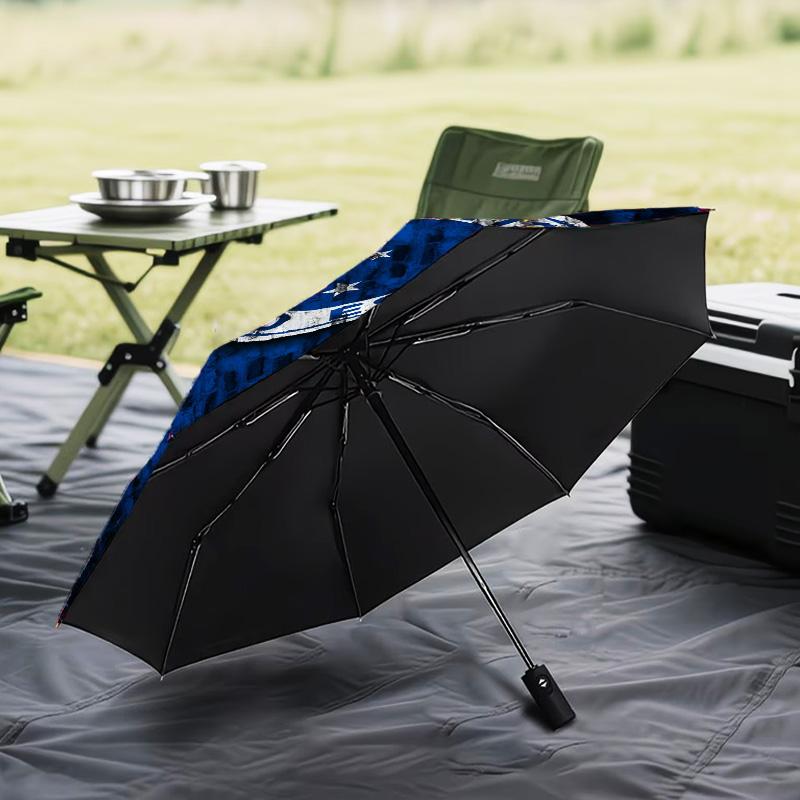 1PC Fc Esporte Printed Umbrella Folding umbrella, automatic umbrella 8-Frame for Travel, camping Fan gifts Christmas Gifts
