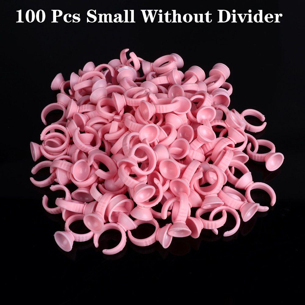 100/200 Pcs New Disposable Makeup Beauty Pigment Cup Ink Glue Container Eyelash Pallet Tattoo Ring