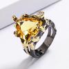 New Jewelry Retro Fashion Personality Ring Exotic Inlaid Gold Ring