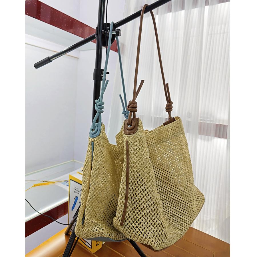 Summer Hand-Woven Bags, Seaside Wind Straw Bags, Shoulder Bags, Large-Capacity Women'S Tote Bags