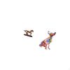 Colorful Horse Figurine Multicolor Sculpture Collectible Ornament Realistic Animal Artwork Puppy