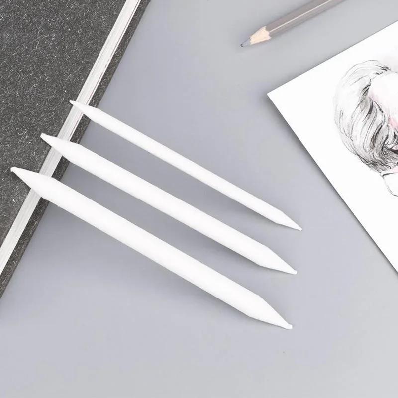 6pcs / Set Blending Stump Smudge Stick Tortillon Sketch Art Drawing Pen Tool White School Painting Supplies