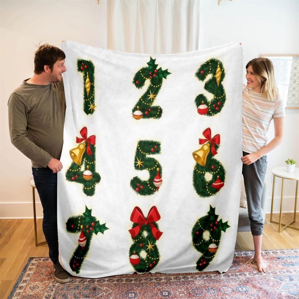 100x130cmFlannel Blankets, Christmas-themed Personalized Blankets, Digitally Printed Blankets