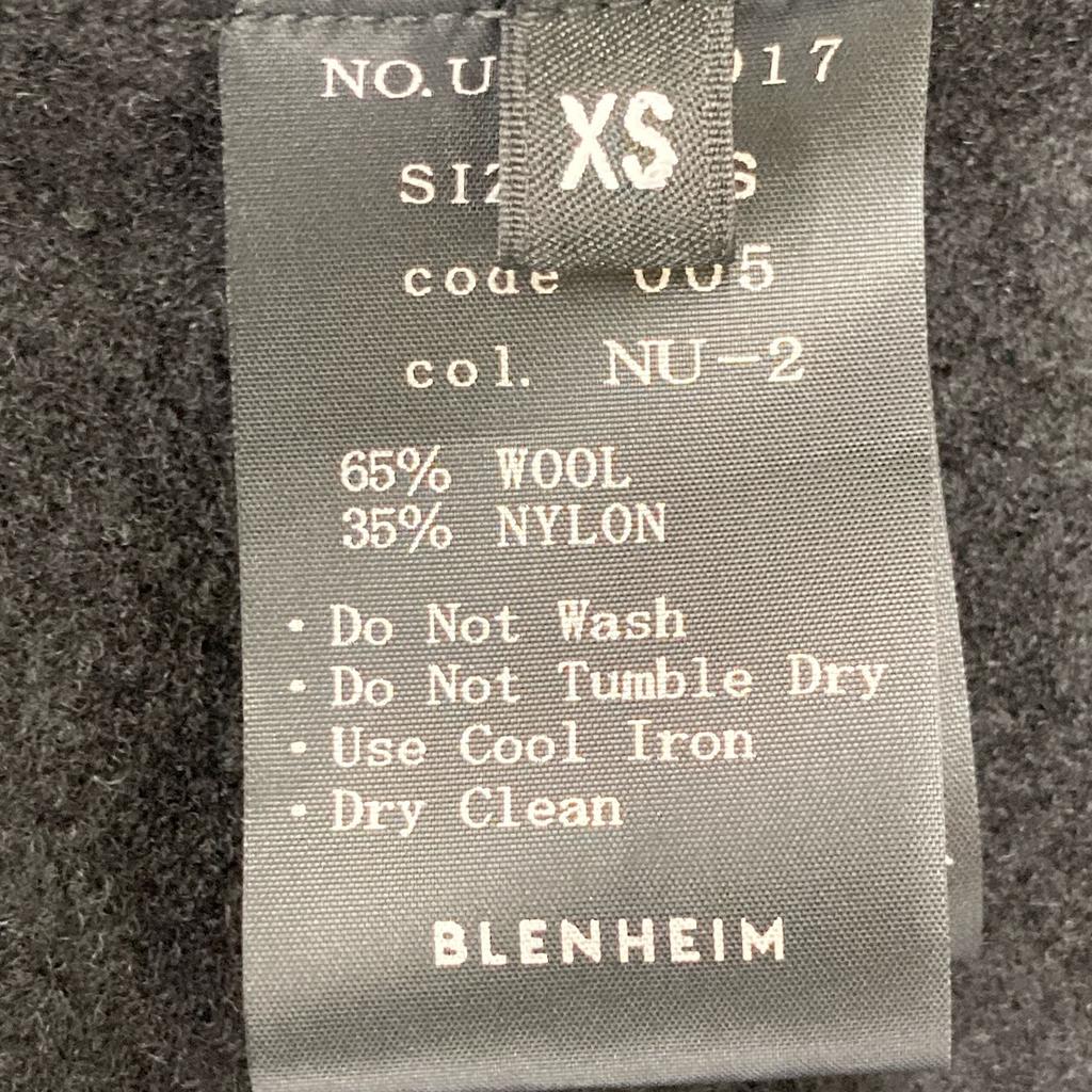 BLENHEIM U238-017 Black shawl collar long light coat coat XS blackUsed