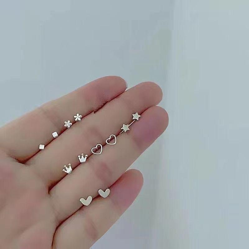 Elegant Pearl Earring Set: Niche 925 Silver Butterfly & Four-Leaf Clover Studs for Women