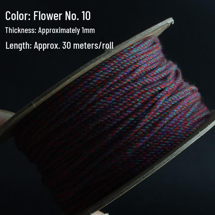 Multi-Color Hand-Twisted Cotton Rope for Beading and DIY Projects