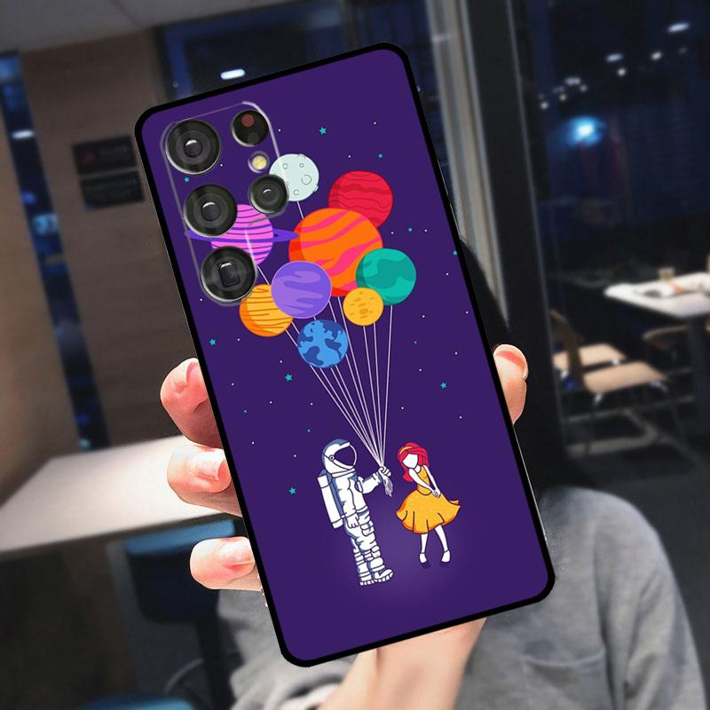 Planet Astronaut Cover For Samsung Galaxy S25 Ultra S24 S22 S21 S23 Plus S20 FE S9 S10 S24 FE Phone Case