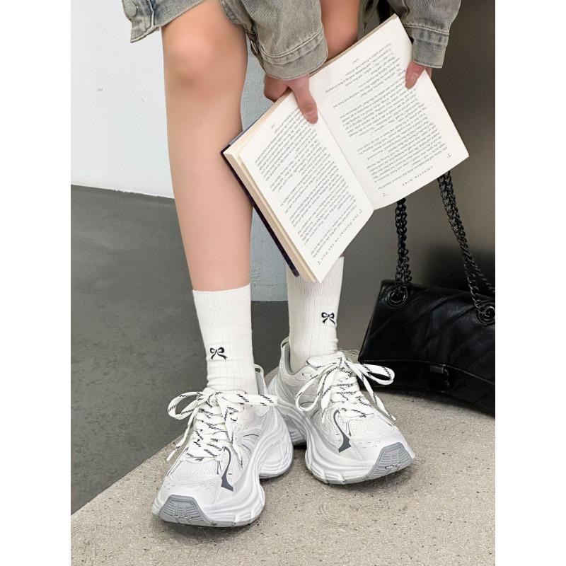 Thick-soled dad shoes women's new height increase small 6cm trend old mesh breathable sports casual shoes