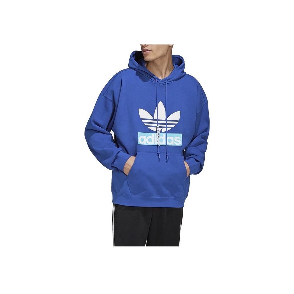 adidas Originals Big Trefoil Hoodie Sweatshirt Men Tops Collegiate-Blue H09353