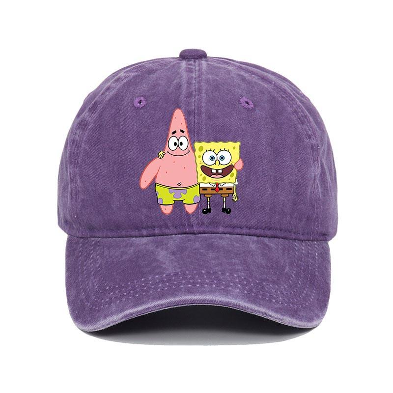 Mode Niedrige SpongeBob Baseballkappe Film Cartoon Figur Erwachsene Männer Frauen Sport Lässig Sonnenschutz Verstellbar Anime Schirmmütze Netzmütze