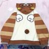 Fleecegefüttertes Kawaii Sweatshirt - Soft Girl Otaku Stil mit Rilakkuma Brillen Design