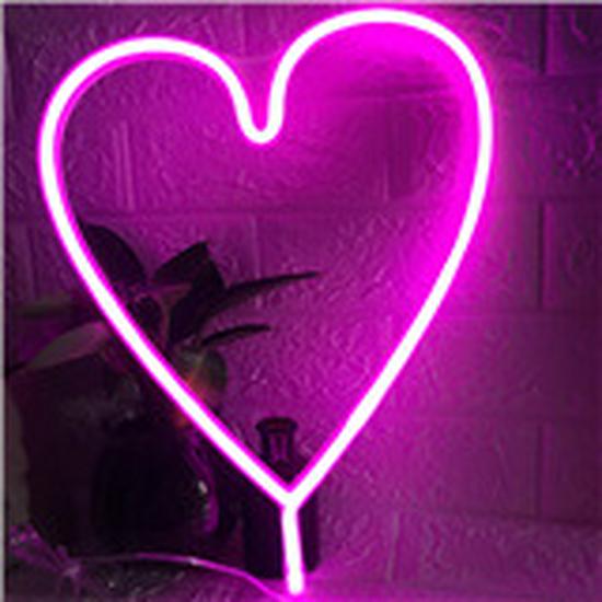 Herz & Stern LED Neon Mondlicht