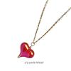 Trendy Heart Pendant Necklace Long Chain Women 2023 Jewelry Choker Necklaces Wedding Jewelry Gift for Valentines Day