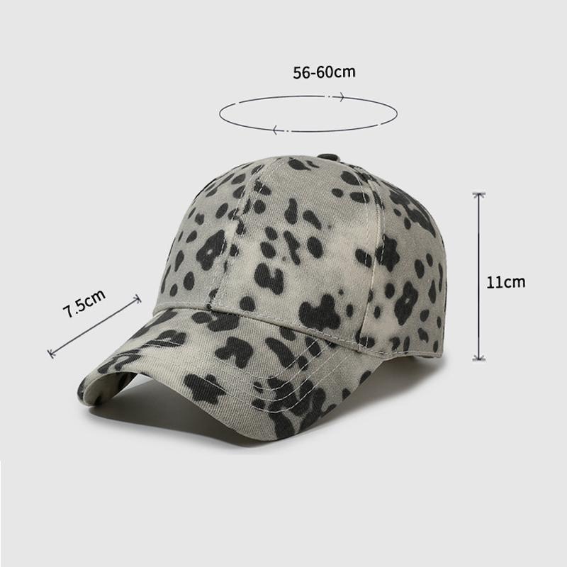 Leopard Print Baseball Cap Unisex Sun Protection Outdoor Cap Spring Autumn Cap