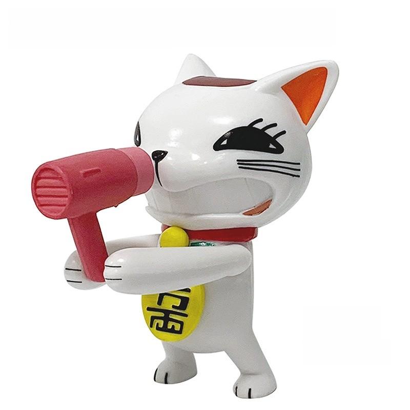 

Dan Da Dan Pvc Material Lucky Cat Car Decor Figurine With Funny Design For Car Enthusiasts White Hair Dryer