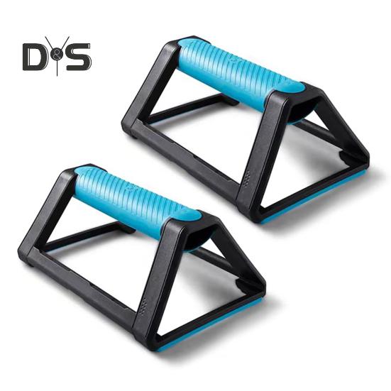 

2 шт. стойка для отжиманий, удержание до 110 кг, эргономичная, противоскользящая, для домашнего спортзала, фитнеса, силовых тренировок, треугольная планка, отжимания, поддержка, ручка синий