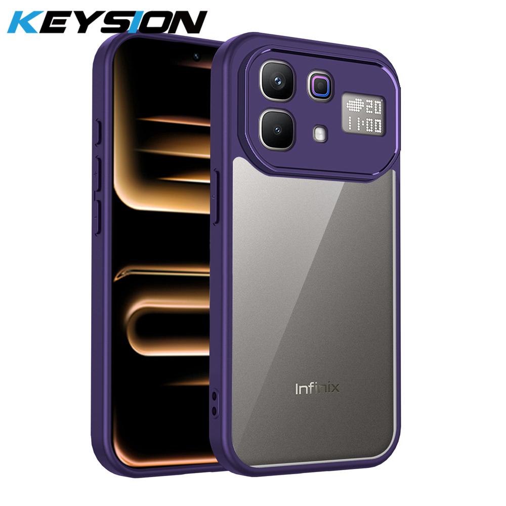 KEYSION Transparent Phone Case for Infinix Note 60 Pro 5G Soft Silicone+PC Clear Shockproof Phone Cover for Infinix Note 60 5G