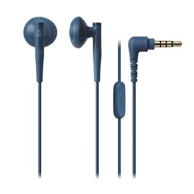 Auriculares Audio Technica BL con cable y micrófono azul ATH-C200IS Semiabiertos