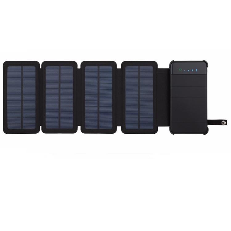 

Уличное портативное складное водонепроницаемое зарядное устройство на солнечной панели, мобильный блок питания 10000 мАч для аккумулятора мобильного телефона, двойной порт USB 4PCS Solar Panel
