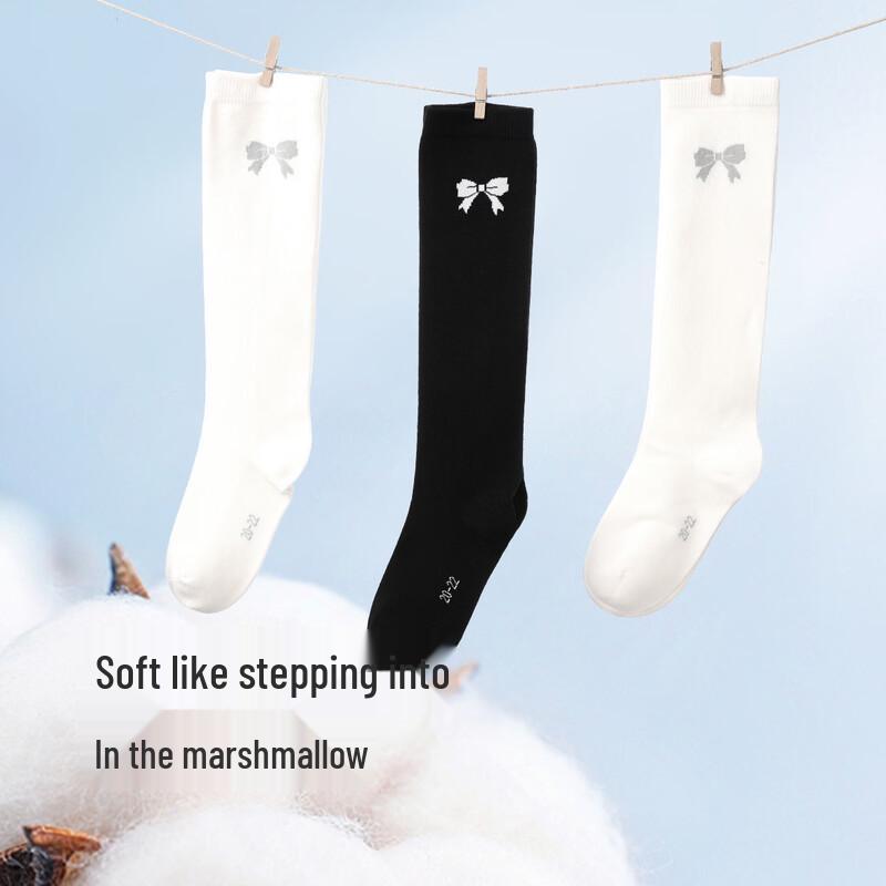 

Girls High-Tube Cotton Blend Calf Socks (3-Pair Pack) 9-12 Years (Foot 20-22cm)