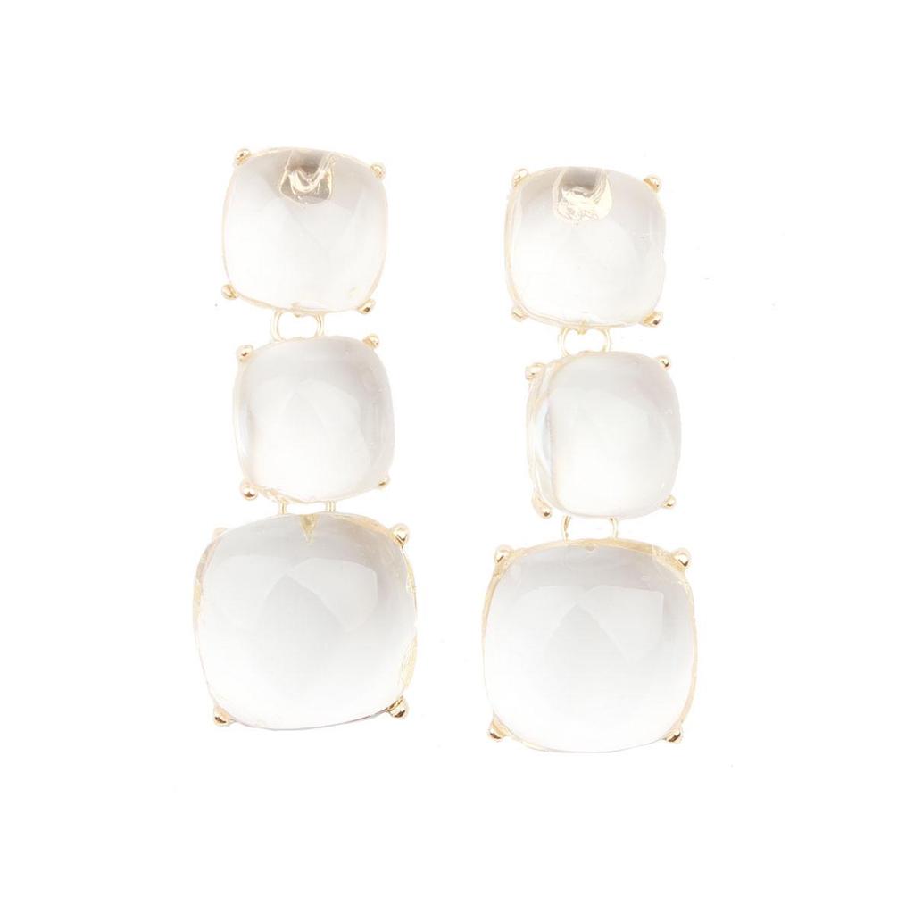 Handgefertigtes Acryl-Farbblock-Halsketten- & Ohrring-Set - Vielseitiger Kristallschmuck für Damen