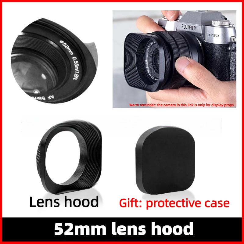 

Metal Square Lens Hood for Fuji film XC 35mm F2&XF 23mm / 35mm F2 R WR Lens on XPro3 XT4 XT3 XT30 XT20 52MM-BLACK
