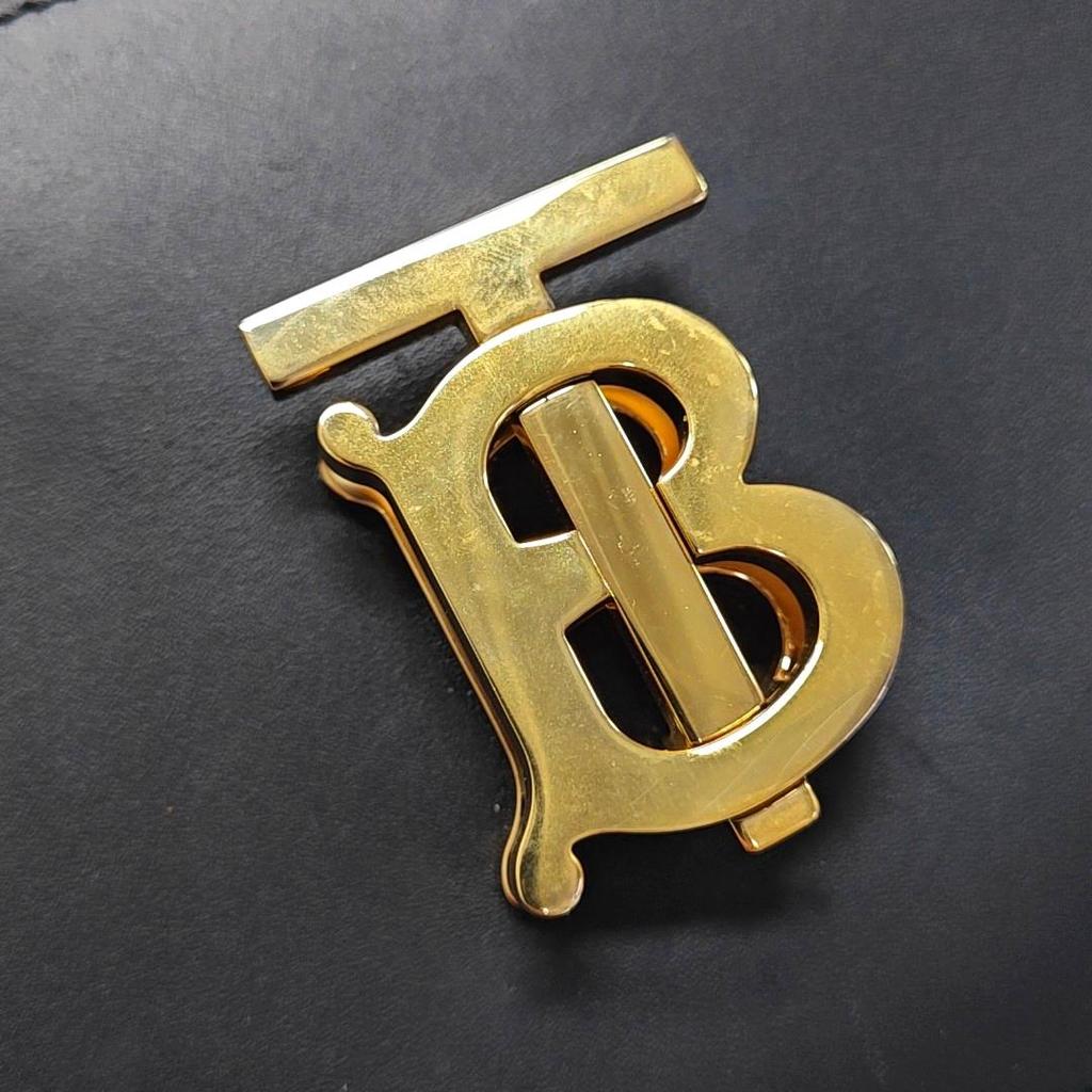 [Pre-Owned] Tb Small Brown Leather Shoulder Bag With Gold Hardware And Detachable Strap - Very Good #1LPD053