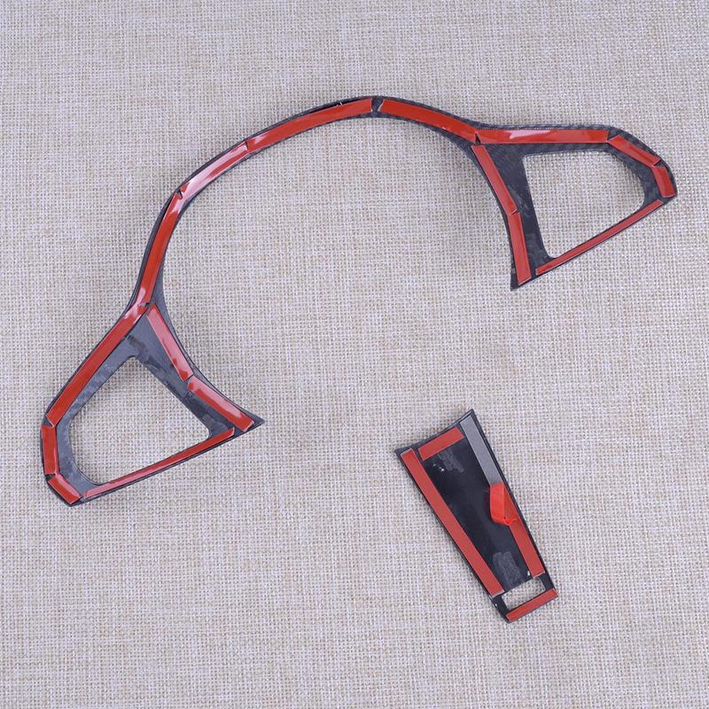 Carbon Fiber Style Interior Steering Wheel Cover Trim Frame Fit For BMW 3 Series G20