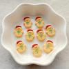 30Pcs Mini Cartoon Christmas Snowman, Biscuit Man, Dog Nail Art Flat back Rhinestone DIY Manicures Appliques Accessories Crafts