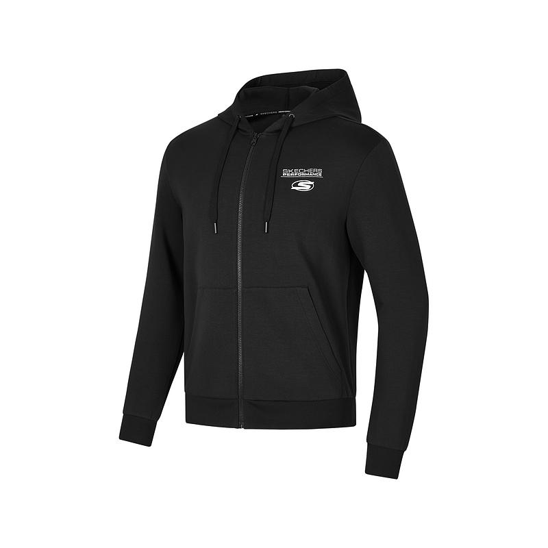 Skechers Goknit Comfortable Soft Hooded Jacket Men Jackets Carbon-Black P424M147-0018 M