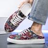 Shoes summer new breathable national style lazy half drag shoes versatile casual canvas shoes