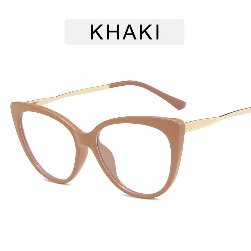 Blue Light Glasses Women Fashion Cat Eye Glasses Transparent Female Vintage Anti Fatigue Computer Eyeglasses Men Plain Glasses
