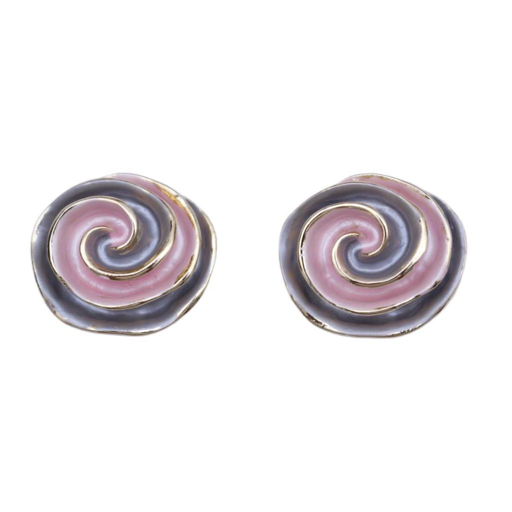 Hot-selling Rose Contrasting Color Enamel Color Stud Earrings Pure Hand-painted Craftsmanship Original Fashion Earrings Women's Earrings